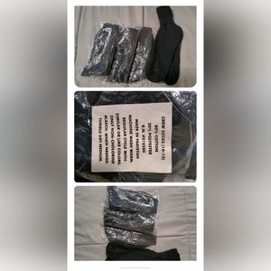 4 Pack Black Men's Socks Size 10-13